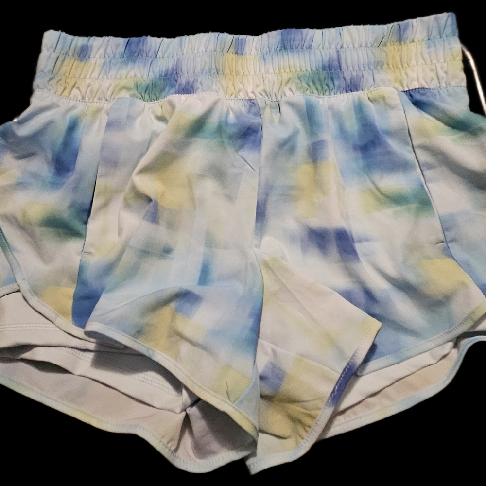 Avia Women's Blue and Yellow Athletic Shorts